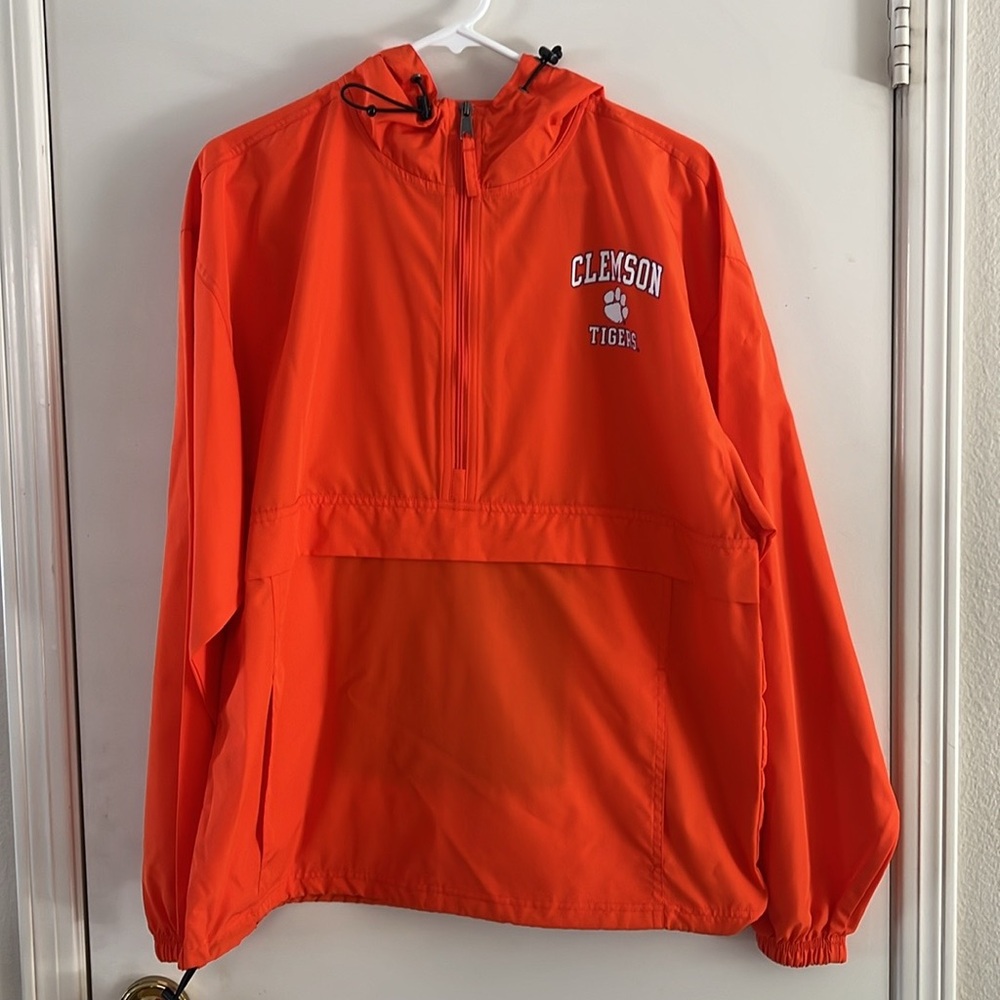 Clemson University Men’s Hooded Pullover Windbreaker Clemson Tigers NCAA